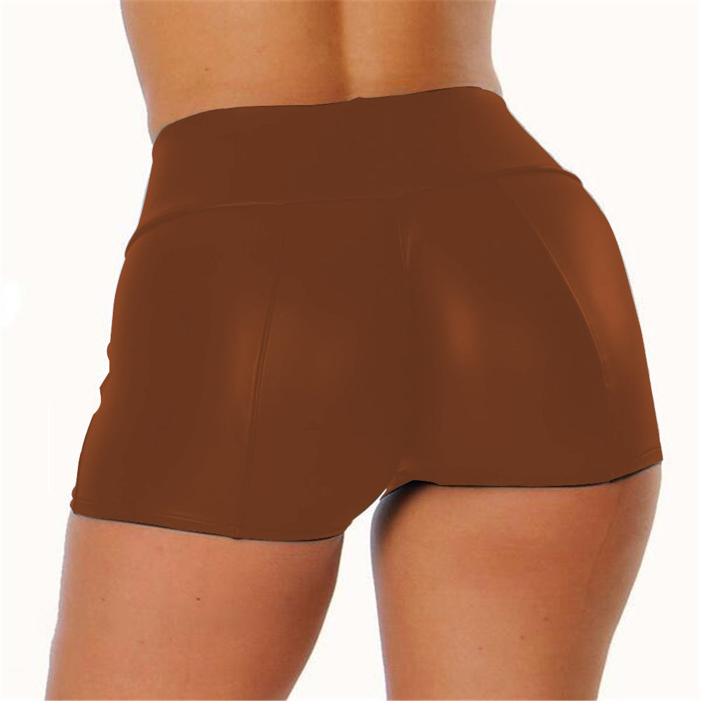 Wish  hot-selling sexy pu leather shorts for women, new cross-border nightclub shorts, leather pants, women's hot pants, leggings