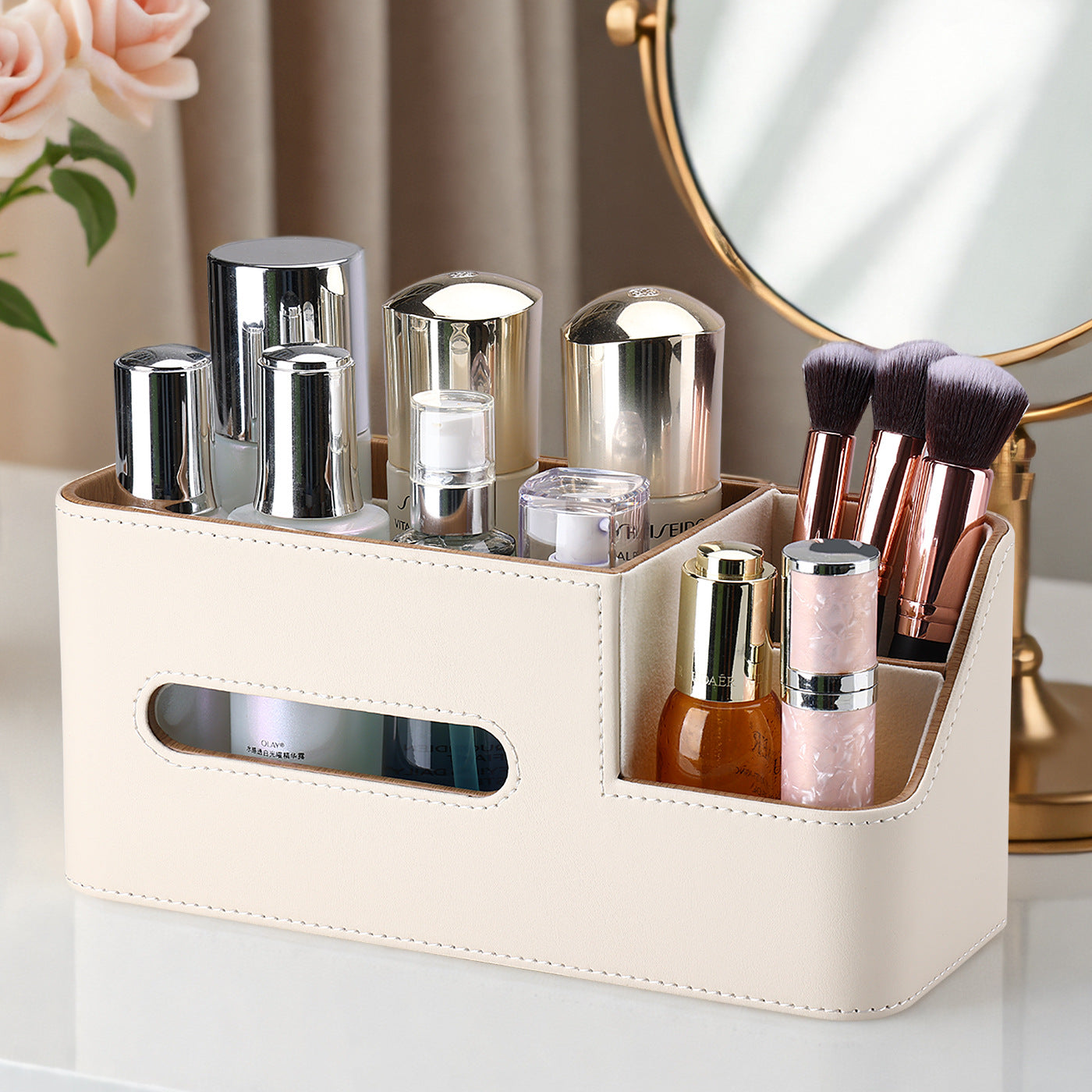 Household carton creative mobile phone holder remote control desktop storage box living room coffee table light luxury high-end tissue box