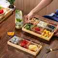 Fruit platter bar ktv snack platter acrylic snack plate melon seed plate divided grids dried fruit plate suit restaurant commercial