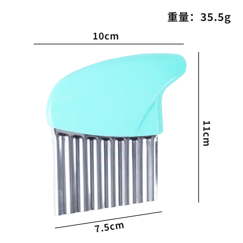 hot-selling wave multi-functional kitchen knife stainless steel french fries wolf tooth potato knife potato slicer potato cutter