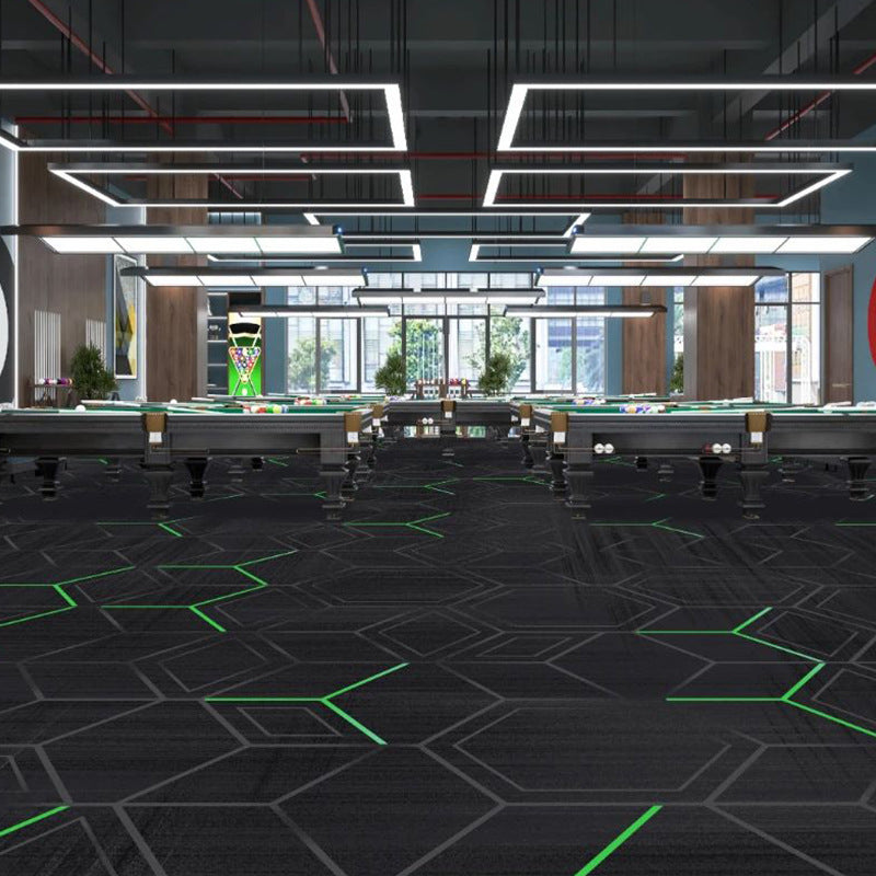 Custom billiard hall carpet - full coverage, printed design, large area, hotel & commercial billiard room nylon fire-retardant b1 carpet
