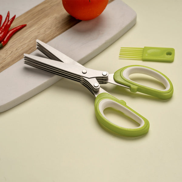 Stainless steel five-layer scallion scissors seaweed baby complementary food crushed food scissors strong kitchen multi-functional scissors manufacturer wholesale