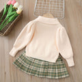 Girls' sweater jk set - new autumn  collection: stylish two-piece princess dress outfit for little girls
