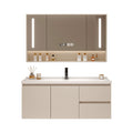 Ceramic all-in-one basin bathroom combination solid wood bathroom wash basin wash basin wash basin cream style