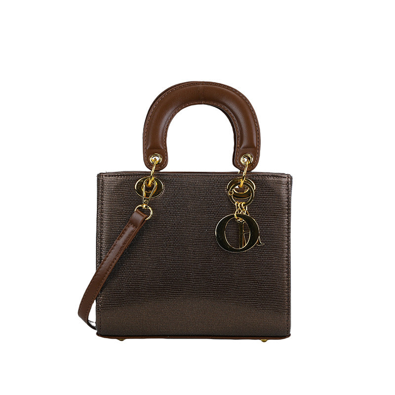 Export quality satchel bag for women 2025 spring cross-border new arrival glossy diana bag fashion shoulder crossbody bag