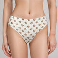 foreign trade european and american seamless underwear adhesive nylon printing breathable quick-drying low-waist ice silk seamless underwear for women
