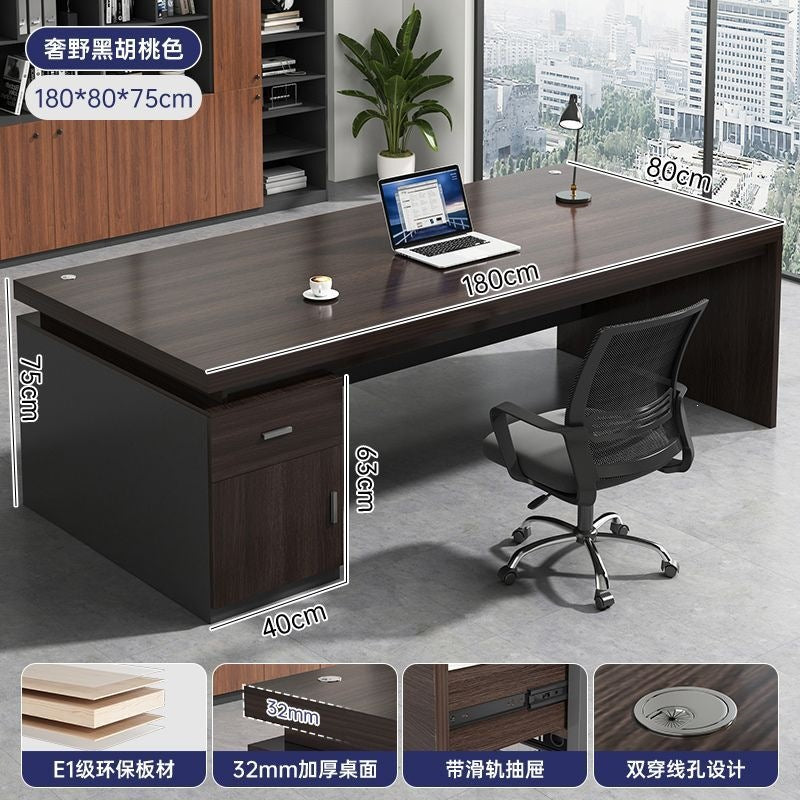 Office desk - minimalist modern manager desk, employee workstation, home computer desk, student study desk, executive desk