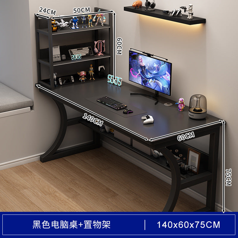 Bedroom study desk computer desk desktop gaming desk home office desk with storage shelf simple desk