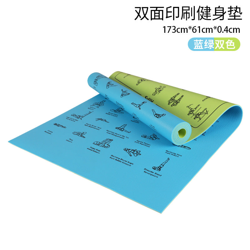 Pvc men's gym mat non-slip yoga mat manufacturer cross-border sports home rubber professional training exercise mat