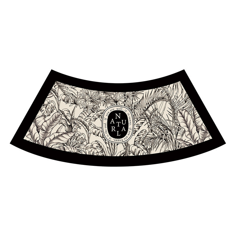 Strong water absorption and quick-drying floor mat at the entrance of the shower room, bathroom diatom mud curved carpet, bathroom non-slip fan-shaped foot mat