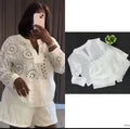 European and american cross-border women's fashion  spring new arrival: solid color long sleeve v-neck top and waist-cinching shorts casual two-piece set