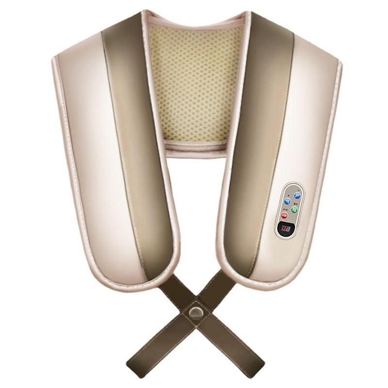 Smart cervical massager shoulder neck waist back beating electric hot compress massager shawl shawl style