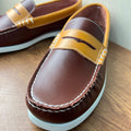 Sailboat shoes men's low-top casual leather shoes slip-on flats shoes easiest for matchtrendy lazy shoes cross-border handmade shoes real shots