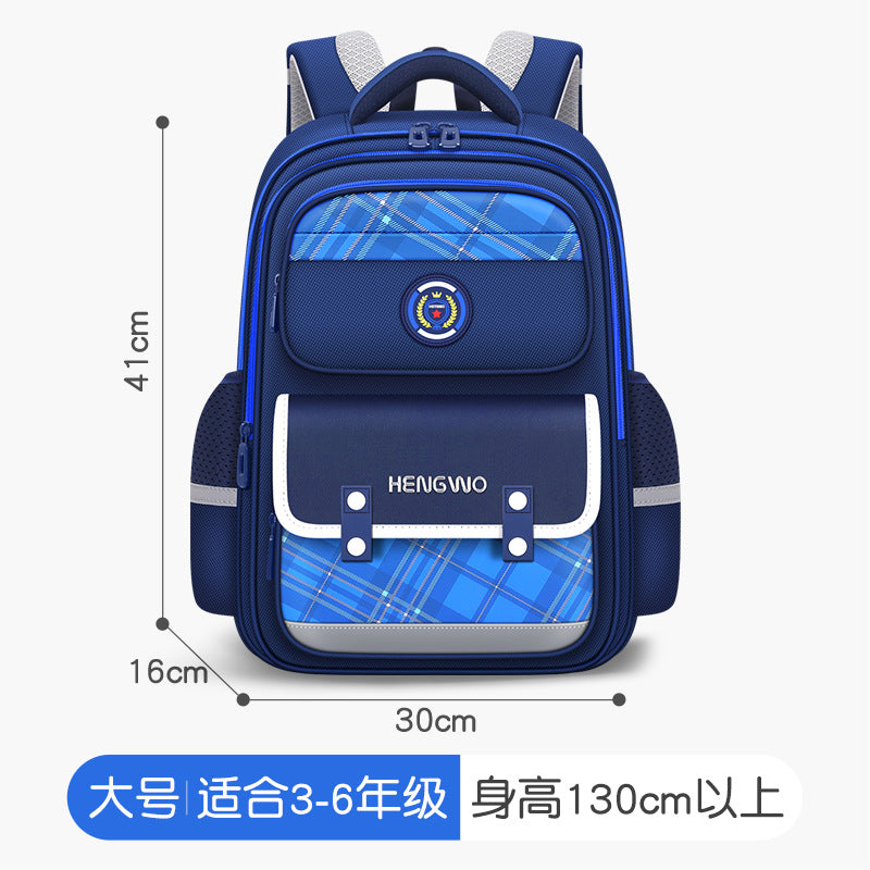 Factory direct hengwo new school backpacks, grades 3-6, double shoulder straps, back pain relief, large capacity elementary school backpack
