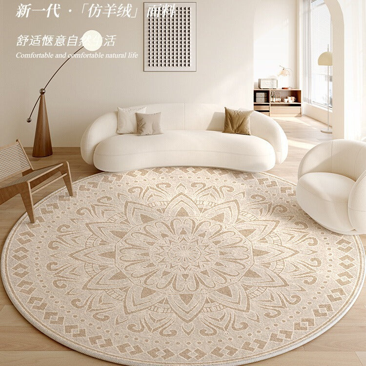 Accessible luxury round carpet living room sofa classy bedroom bedside cloakroom computer chair swivel chair study table floor mat