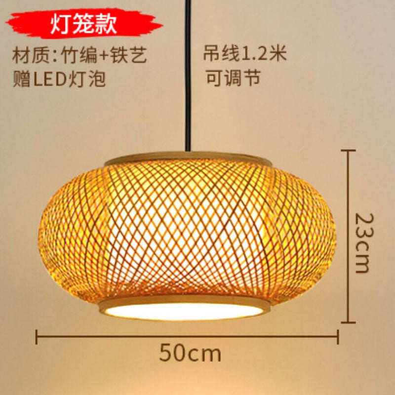 Japanese chandelier restaurant light tatami light new Chinese bamboo lamp zen light tea room light Chinese style bamboo art lighting