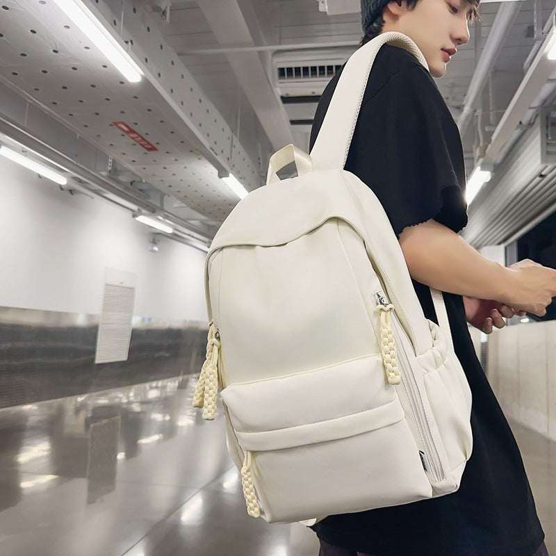 New casual backpack - lightweight school bag for middle school and elementary students, suitable for both boys and girls, perfect for tutoring, outings, and travel
