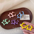 Colorful dopamine star stud earrings for women, 2026 new arrival, trendy high-end earrings, sweet and fresh style