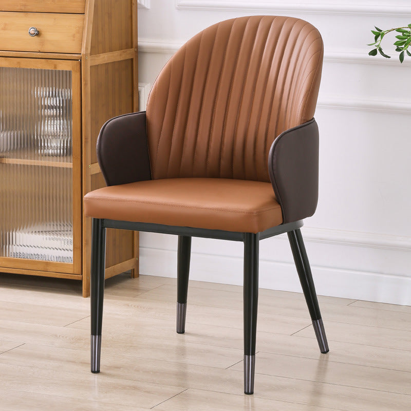Accessible luxury metal classy backrest chair modern casual hotel lobby club negotiation chair new arrival hardware dining chair