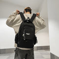 Men's backpack - large capacity college & high school student backpack - trendy brand fashion couple backpack
