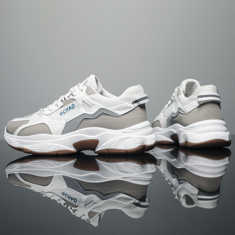 Men's spring breathable 2025 new trendy versatile anti-odor lightweight mesh athletic casual white sneakers fashion shoes