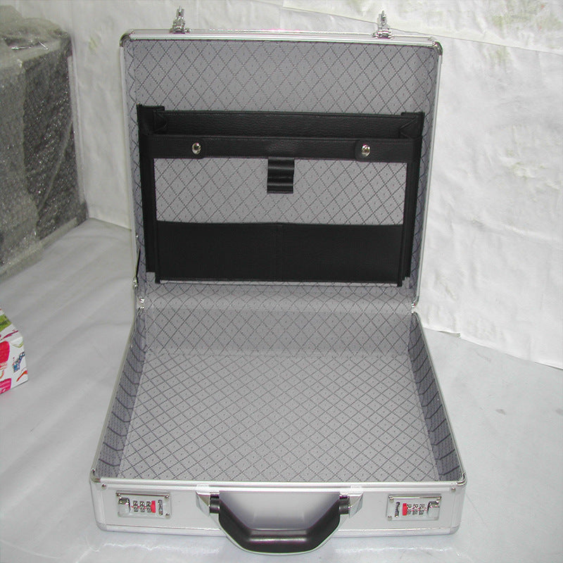 Cross-border portable aluminum box aluminum alloy air box household portable toolbox lattice cotton multi-functional display box wholesale