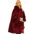 Amazon bestseller: autumn/winter flannel double-layer pajamas - fleece-lined, warm, long-sleeved, plus size, with pet pocket - loungewear