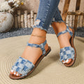 European and american amazon export plus size flat open-toe sandals women's 2026 summer peep-toe tendon sole fisherman sandals wish