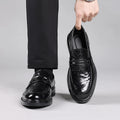 Genuine leather men's slip-on casual shoes - business formal, versatile, trendy, live stream, loafer style