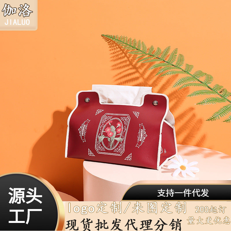 European retro style tissue box household dining table restaurant napkin paper box storage box paper box creative high-end car