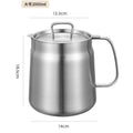 304 stainless steel uncoated multi-purpose pot with strainer, oil skimmer, kitchen lard container, small fryer - customizable