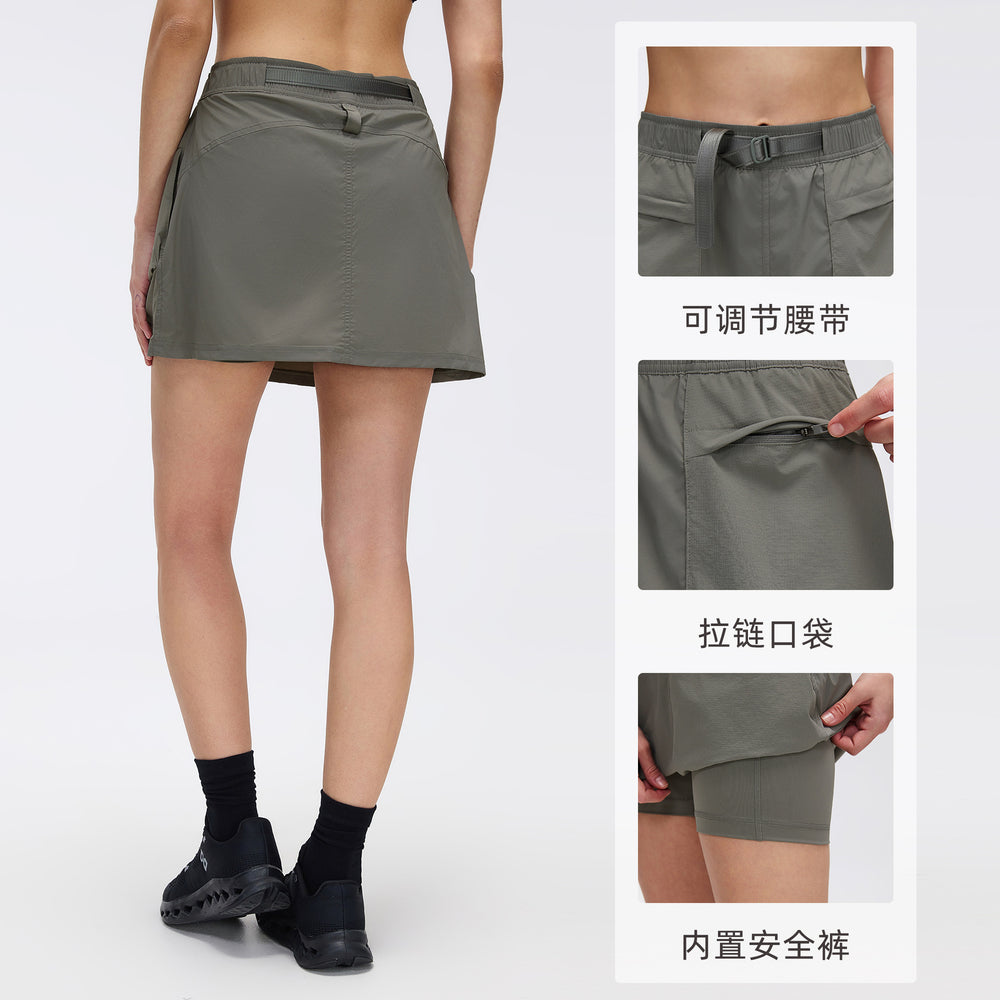 Light outdoor workwear skirt women's summerhigh waistslimming looka-line skirtcasualeasiest for match sports skirtd26027