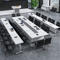 Saint li foldable training table and chair set - mobile desk, folding conference table, extendable bench seating