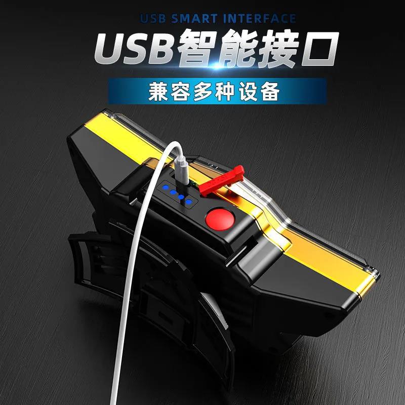 12 headlights strong light super bright rechargeable fishing light long-distance super bright head-mounted LED miner light flashlight A88