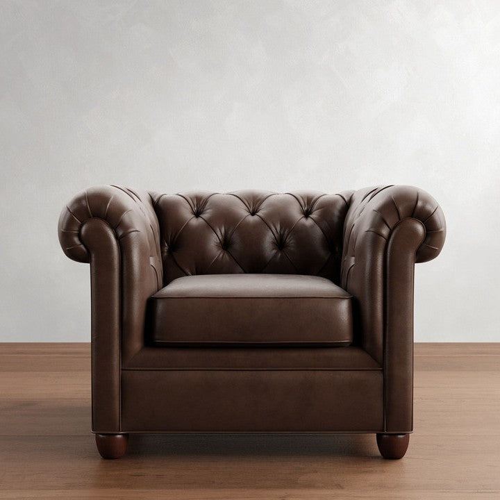 American retro leather sofa, top grain cowhide, living room home use, suitable for small to large apartments, brown leather sofa, mid-century modern classic style