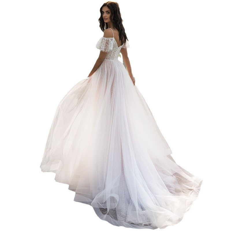 spring new arrivals: plus size european and american wedding gowns, slimming floor-length lace dresses for curvy figures
