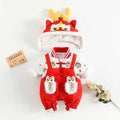 Baby winter thickened clothes red romper festive new year outfit infant toddler new stylish super cute bodysuit trendy