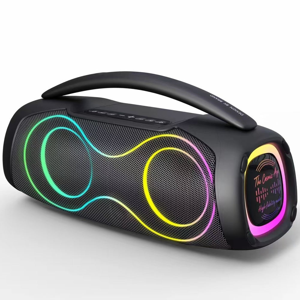 6762 oem customized clear single hand-held rgb active subwoofer conference audio karaoke speaker subwoofer
