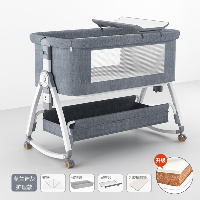 Baby crib - portable, foldable, multi-functional bassinet - newborn & toddler convertible bed
