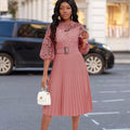 European and american women's clothing  summer new arrival: elegant lace patchwork, pleated, hollow-out, sexy plus size african dress - export quality