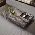 Italian minimalist light luxury high-end suspended rock slab square venetian brown marble living room home coffee table