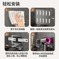 No-drill bathroom hair dryer holder, space aluminum wall-mounted organizer, anti-theft hair dryer rack for hotels and b&bs