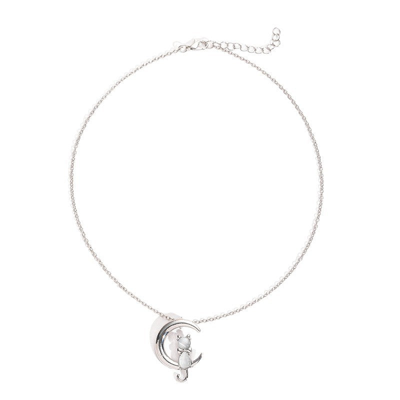 European and american cross-border e-commerce new jewelry fashion diamond-studded animal pendant versatile rabbit cat alloy necklace necklace