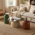 Personalized iron round small tea table tempered glass combination designer living room creative coffee table coffee table