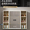 Double-layer drawer honeycomb aluminum bathroom cabinet bathroom mirror cabinet combination wall-mounted ceramic integrated basin honeycomb aluminum basin
