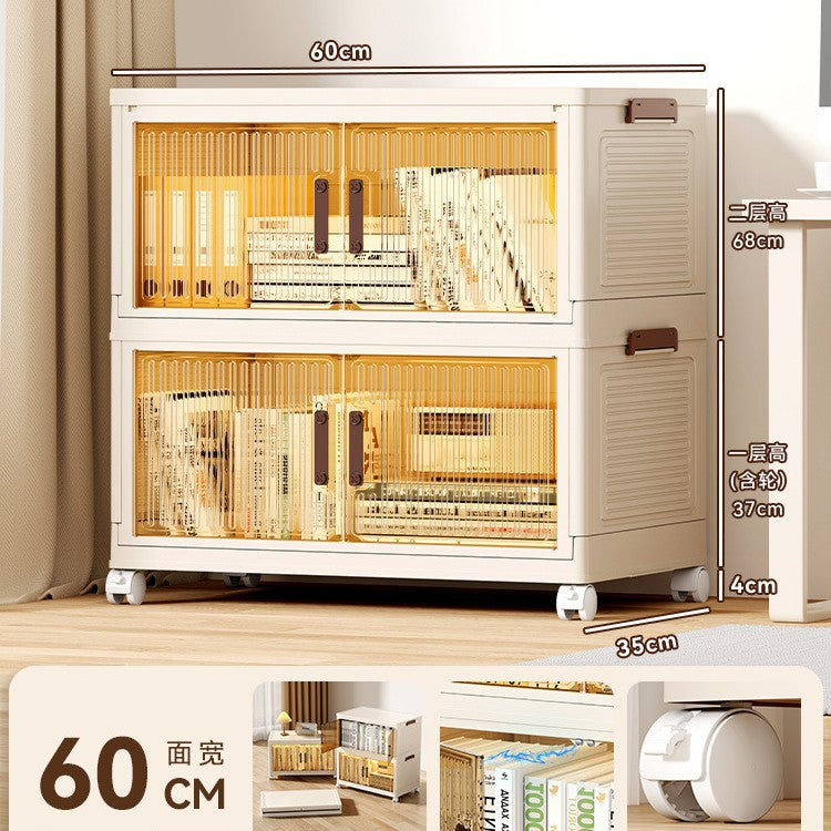 Book storage box Foldable box Storage cabinet Classroom student book storage box Transparent sorting storage box