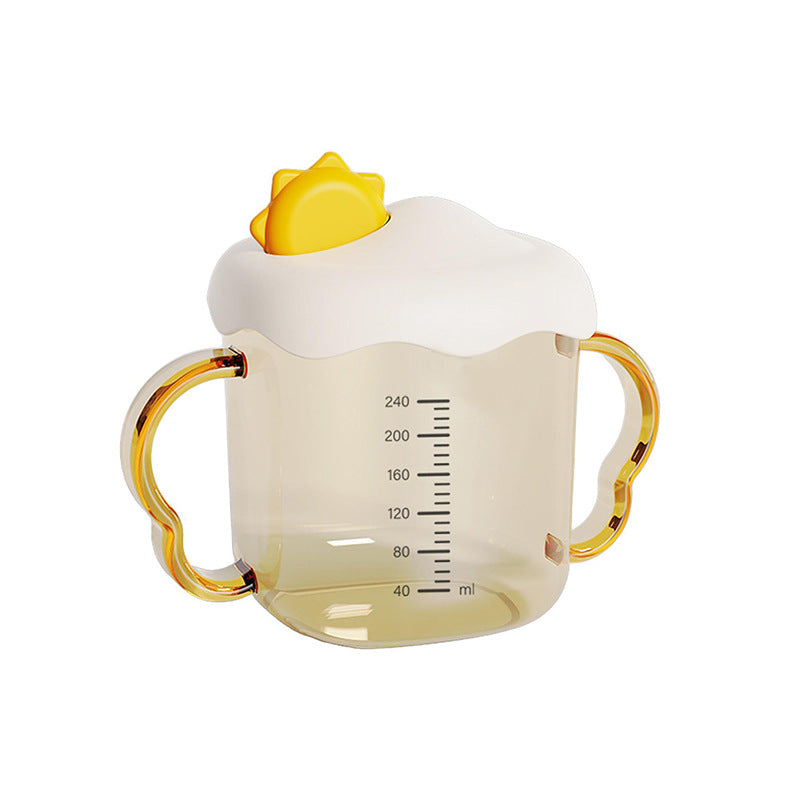 Wow baby milk cup ppsu with scale new children's water cup baby with handle for home straw cup