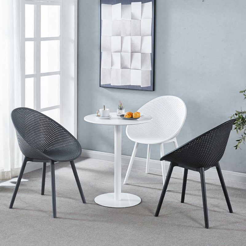Scandinaviancasual plastic chair thickened dining chair for homeins backrest stool outdoor popularcasual creative cafe