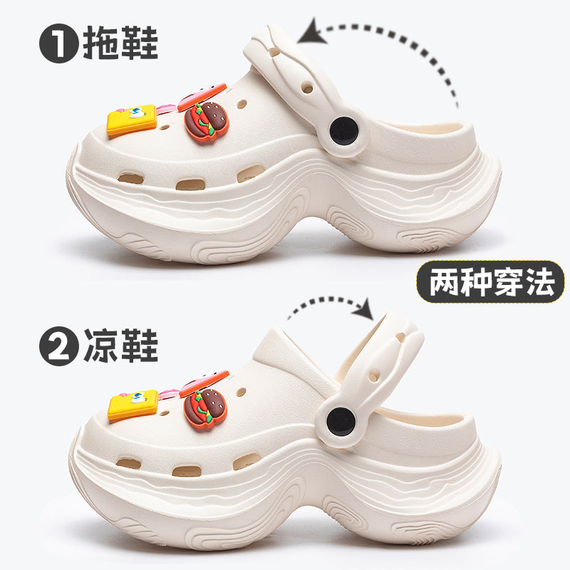 Spongebob squarepants platform clogs - women's 2025 new summer collection - outdoor, non-slip, beach sandals, height-increasing slides