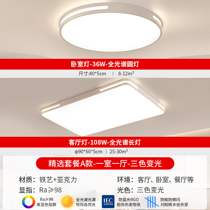 2025 new living room modern minimalist elegant main light full spectrum eye protection led ceiling light whole house hallway lighting fixture